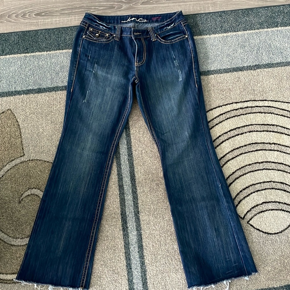 Ladies INC Regular Fit Blue Boot Leg Jeans Size 12